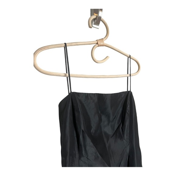 Laundry Black Bow Low Back Ruched Twist Evening Occassion Maxi by Shelli Segal - Picture 3 of 15